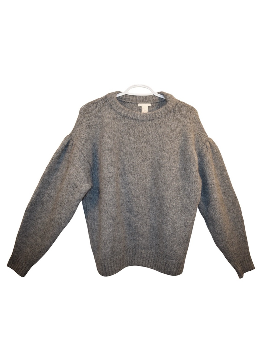 H&M Heather Gray Knit Crewneck Sweater